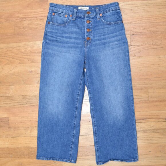 Madewell Slim Wide-Leg Crop Jeans Womens 28P - Picture 1 of 6